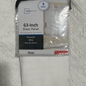 Mainstays White Sheer Panel Set